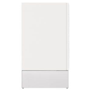 Bernhardt Bernhardt Stratum Sculptural Entertainment Credenza In Fossil White Faux Stone With Soft-Close Doors And Storage 325880