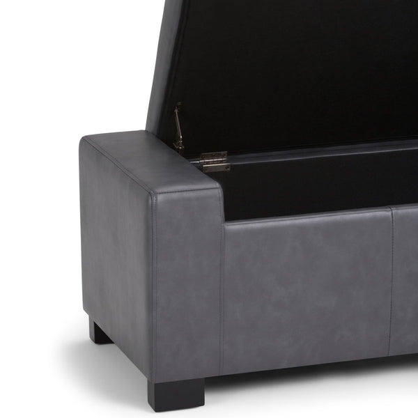 English Elm Laredo Large Storage Ottoman In Stone Grey - Stylish Multifunctional Seating With Hidden Storage B136P159045