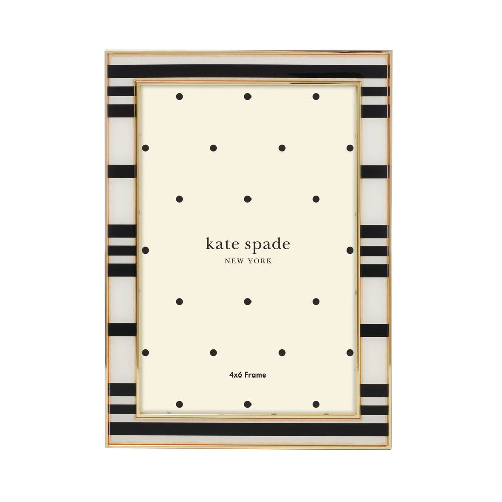 Lenox Kate Spade Sitting Pretty 4x6 Stripe Frame GOLD PLTD METAL 897449