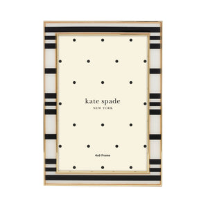 Lenox Kate Spade Sitting Pretty 4x6 Stripe Frame GOLD PLTD METAL 897449