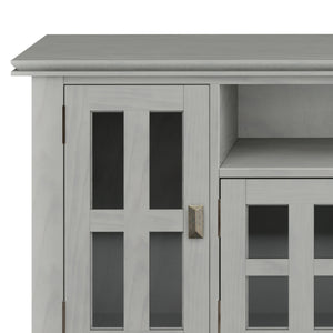 English Elm Artisan 72" Tv Media Stand In Fog Grey - Handcrafted Solid Wood With Ample Storage & Stylish Design B136P158423