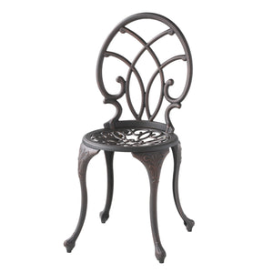 English Elm Charleston Cast Aluminum Outdoor Bistro Set Rust Resistant Copper Finish Patio Seating 50550.00COP