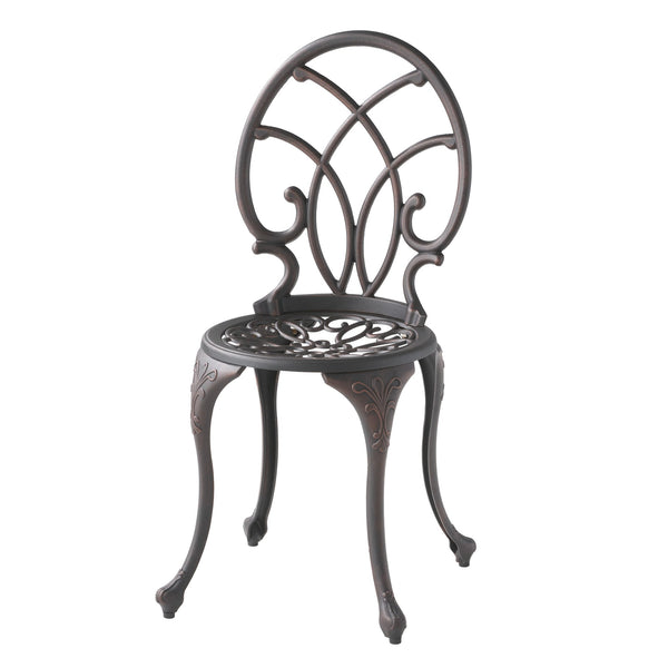 English Elm Charleston Cast Aluminum Outdoor Bistro Set Rust Resistant Copper Finish Patio Seating 50550.00COP