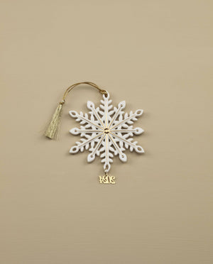 Lenox 2024 Gemmed Snowflake Ornament Ivory, NO COLOR PORCELAIN 895756