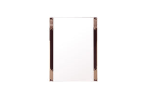 VIG Furniture Token Modern Black & Gold Mirror — Sleek 32X43" Rectangular High-Gloss Frame With Champagne Gold Accents VGVCJ815-M