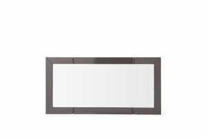 VIG Furniture Chrysler Oversized Modern Grey Mirror W47" X H24" — High-Gloss Slit Frame, Ready-To-Hang Statement Piece VGVCJ8978-M-GRY