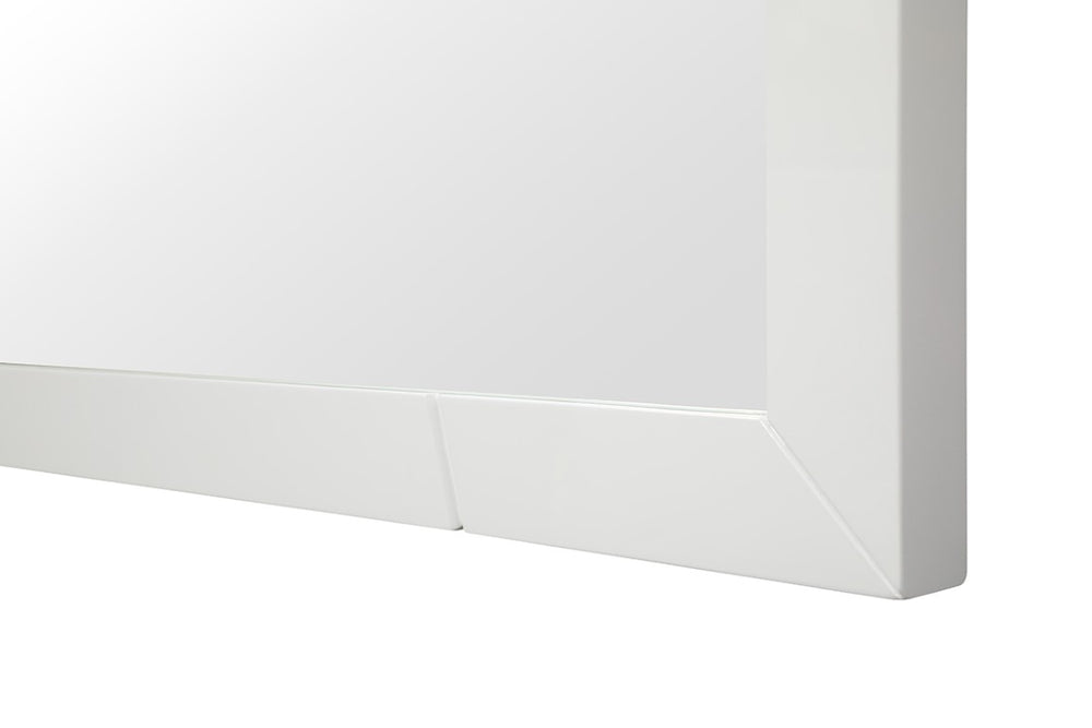 VIG Furniture Chrysler 47" X 24" Modern White Mirror — High-Gloss Rectangular Wall Mirror, Ready-To-Hang, Sleek Decor VGVCJ8978-M-WHT