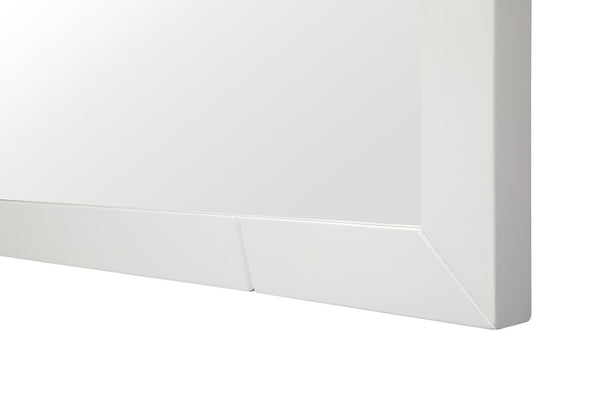 VIG Furniture Chrysler 47" X 24" Modern White Mirror — High-Gloss Rectangular Wall Mirror, Ready-To-Hang, Sleek Decor VGVCJ8978-M-WHT