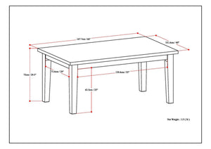 English Elm Eastwood Dining Table In Java Brown - Handcrafted Solid Wood, Seats 6, Perfect For Dining & Work B136P158145