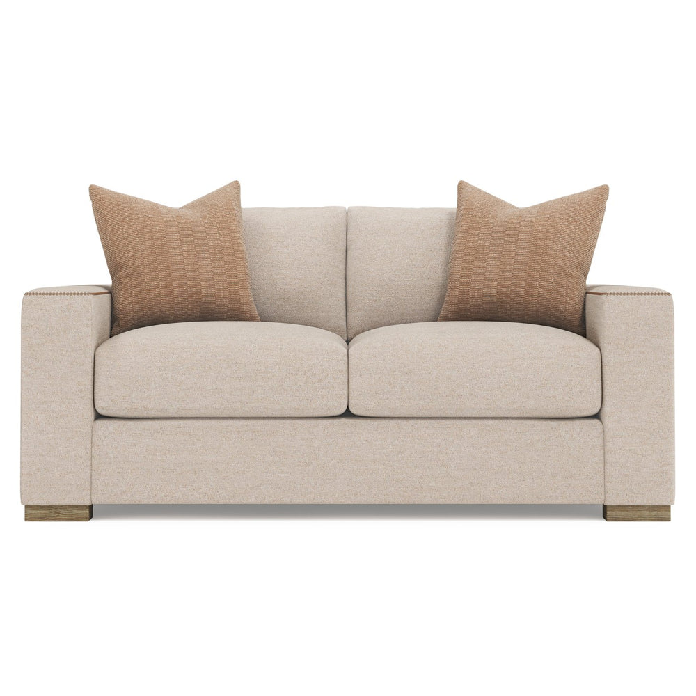 Bernhardt Bernhardt Vaughn Upholstered Loveseat Tailored Track Arms Plush Cushions Living Room P1095A