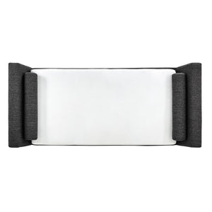 Homelegance By Top-Line Macon Linen Fabric Daybed Dark Walnut Linen