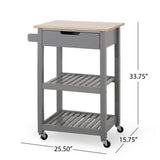 Christopher Knight Home® - Noble House - Dade Kitchen Cart with Wheels