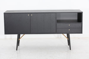 VIG Furniture Modrest Billy Modern Black Oak & Gold Buffet VGDWJ9580-1