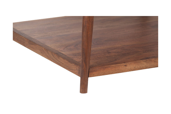Porter Designs Porter Portola Square Coffee Table - Elegant Solid Acacia Wood Design With Flared Legs For Modern Homes Brown Wood 05-108-02-5014w