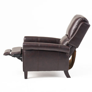 English Elm Christopher Knight Home® - Fabric Burgundy Recliner Chair Mid-Century PU Leather Pushback Sofa with Tufted Cushion, Compact Comfort 57574.00BDY