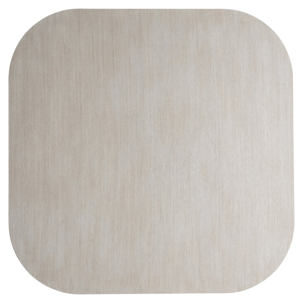 Bernhardt Bernhardt Round‑Square Turo Cocktail Table In Wire‑Brushed Bone Oak With Fossil Cylinder Legs, 54" 508022