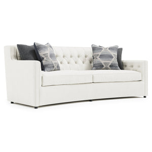 Bernhardt Bernhardt Candace Crescent Sofa With Welt Trim & Button Tufting, Plush Pillows, 96"W Durable Upholstery - Made to Order B7297A