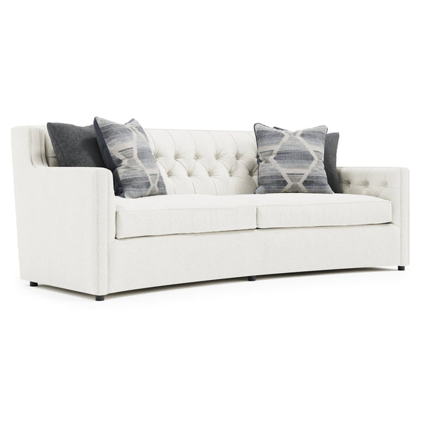 Bernhardt Bernhardt Candace Crescent Sofa With Welt Trim & Button Tufting, Plush Pillows, 96"W Durable Upholstery - Made to Order B7297A