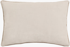 Surya Japanese Floral Lumbar Pillow 13"L X 20"W – Elegant Cotton & Linen Accent For Home Décor White Linen,Cotton Ja001-1320d