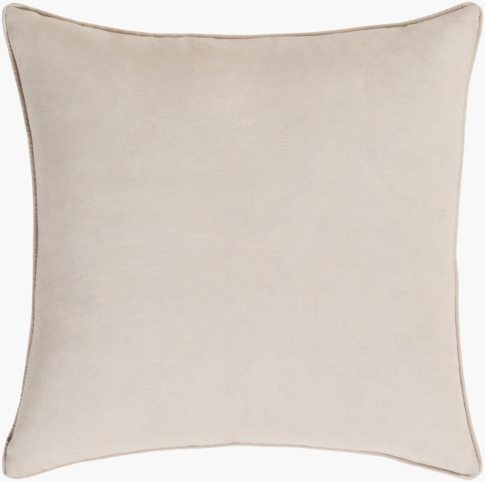 Surya Japanese Floral Pillow - 18"X18" Elegant Accent Cushion For Home Decor, Cotton-linen Blend, Easy Care White Linen,Cotton Ja001-2222p