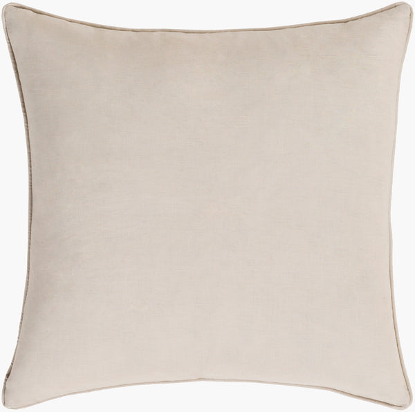 Surya Japanese Floral Pillow - 18"X18" Elegant Accent Cushion For Home Decor, Cotton-linen Blend, Easy Care White Linen,Cotton Ja001-2222p