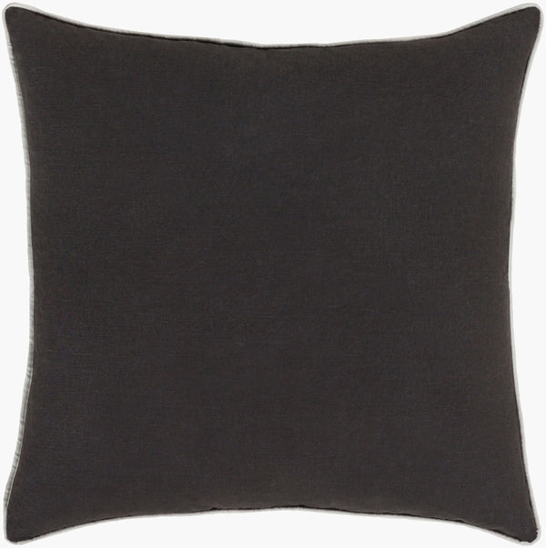 Surya Japanese Floral Lumbar Pillow 13"L X 20"W – Elegant Cotton & Linen Accent For Home Décor Black Linen,Cotton Ja002-1320p