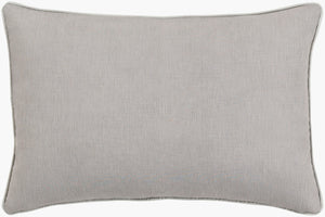 Surya Japanese Floral Pillow - 18"X18" Elegant Accent Cushion For Home Decor, Cotton-linen Blend, Easy Care Medium Gray Linen,Cotton Ja003-2222