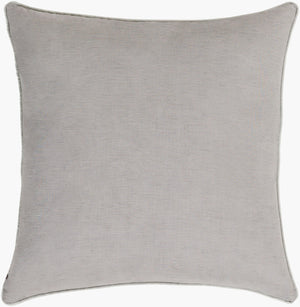 Surya Japanese Floral Pillow - 18"X18" Elegant Accent Cushion For Home Decor, Cotton-linen Blend, Easy Care Medium Gray Linen,Cotton Ja003-2222