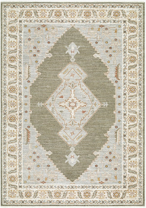 Livabliss Jane Medallion Area Rug Turkish Woven Polyester with Fringe for Living Room Bedroom Rust, Charcoal 6'7" x 9' JAA2306-679