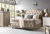 A.R.T. Furniture Summer Creek Shoals California King Upholstered Tufted Sleigh Bed 251127-1303 Gray 251127-1303