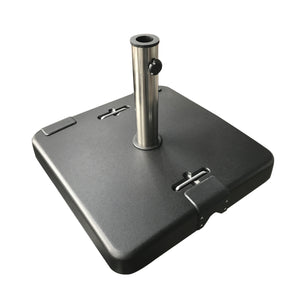 English Elm Christopher Knight Home® - MALDEN Concrete Square Umbrella Base 119 lb Black with Stainless Support Pole for 13ft Canopies 62767.00BLK
