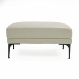 VIG Furniture Divani Casa Jacoba - Modern Light Grey Leather Rectangular Ottoman VGKK-KF-2620-ROT-LG