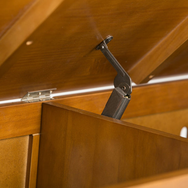 English Elm Acadian Entryway Storage Bench with Lift-Top Seating, Solid Wood Handcrafted Design, 48" Wide Light Brown B136P159778