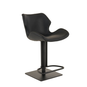 VIG Furniture Modrest Jaffee - Industrial Black Eco-Leather Bar Stool VGHR5404GB-BLK