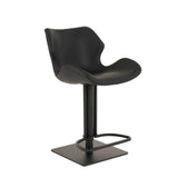 Modrest Jaffee - Industrial Black Eco-Leather Bar Stool