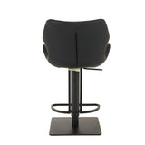 VIG Furniture Modrest Jaffee - Industrial Black Eco-Leather Bar Stool VGHR5404GB-BLK