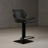 VIG Furniture Modrest Jaffee - Industrial Black Eco-Leather Bar Stool VGHR5404GB-BLK