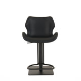 VIG Furniture Modrest Jaffee - Industrial Black Eco-Leather Bar Stool VGHR5404GB-BLK