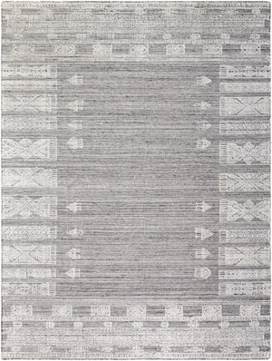 Jackie JAK-2303 9' x 12' Handmade Rug JAK2303-912  Metallic - Silver, Sterling Grey, Pewter, Light Silver, Silver, Pale Slate, Slate, Sage Surya