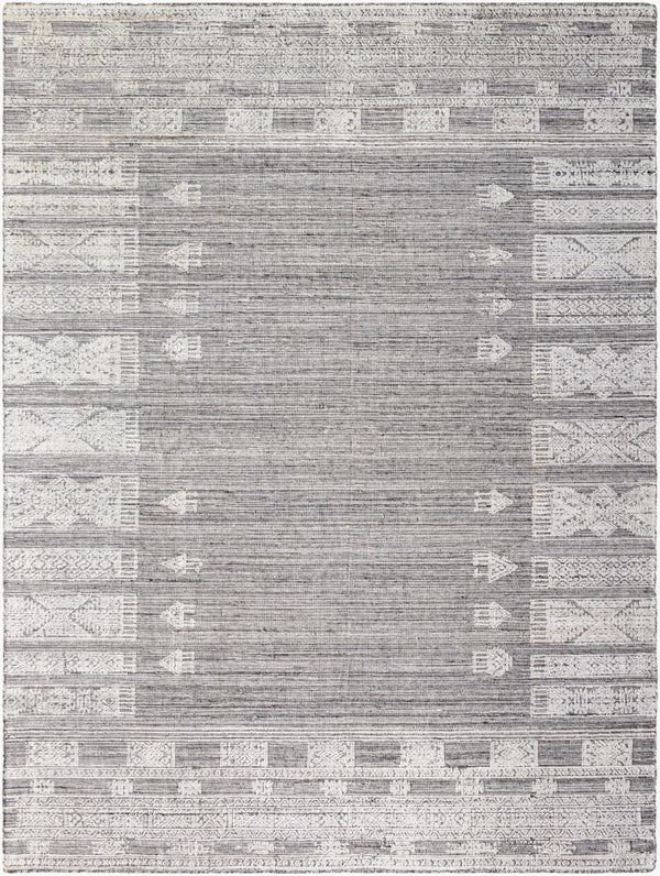 Surya Jackie Handmade 2' X 3' Wool & Viscose Rug - Luxurious Low-pile Accent For Timeless Elegance In Home Slate Gray Viscose,Wool Jak2303-23