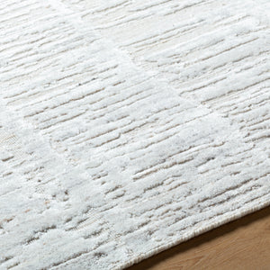 Jackie JAK-2306 9' x 12' Handmade Rug JAK2306-912  Light Silver, Off-White Surya