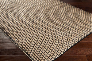 Livabliss Jasmine Handwoven Cotton Jute Flatweave Accent Rug for Entryways and Small Spaces Black, Light Be 8'10" x 12' JAM2300-81012