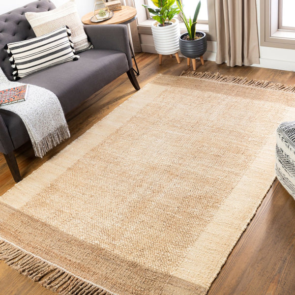 Livabliss Jasmine Handwoven Natural Jute Flatweave Area Rug with Fringe for Cottage Living Rooms JAM2303-576