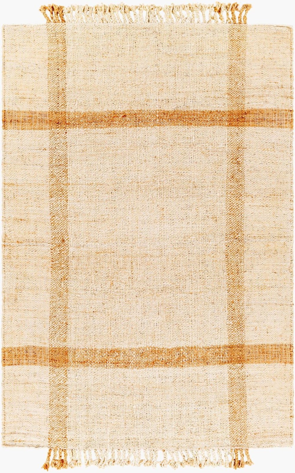 Livabliss Jasmine Handwoven Jute Flatweave Accent Rug with Fringe for Entryway or Bedroom Camel, Mustard 2' x 3' JAM2304-23