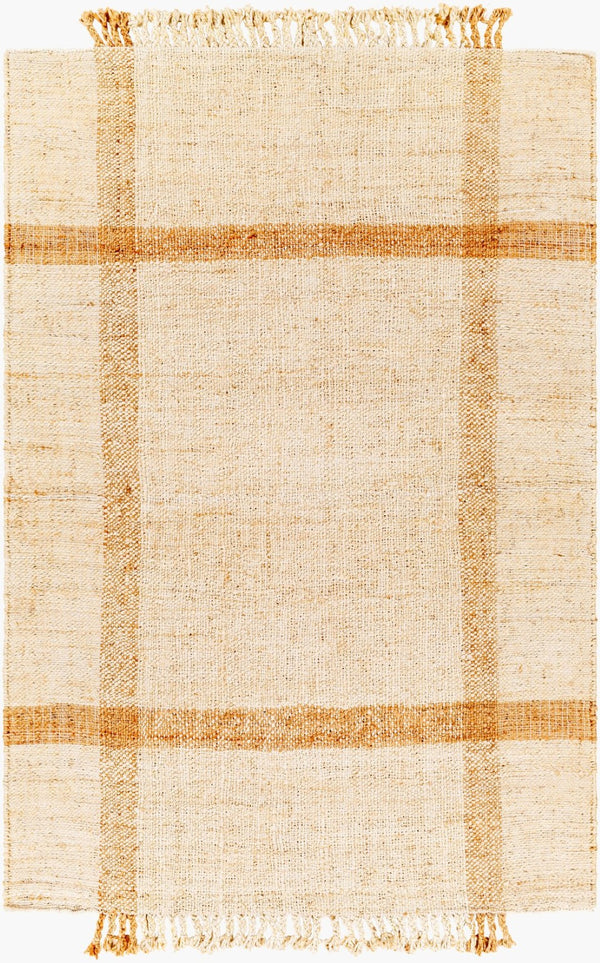 Livabliss Jasmine Handwoven Jute Flatweave Accent Rug with Fringe for Entryway or Bedroom Camel, Mustard 2' x 3' JAM2304-23
