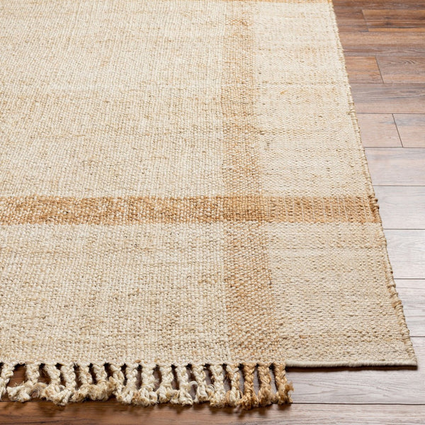 Livabliss Jasmine Handwoven Jute Flatweave Accent Rug with Fringe for Entryway or Bedroom Camel, Mustard 2' x 3' JAM2304-23