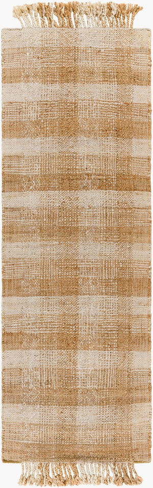 Livabliss Jasmine Handwoven Jute Flatweave Rug Farmhouse Fringe Accent for Entryway or Kitchen Light Beige, Ta 2'6" x 8' JAM2305-268