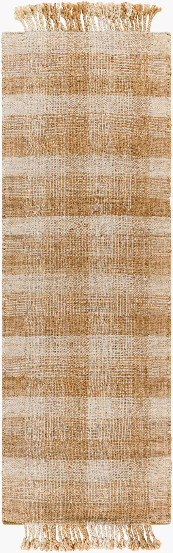 Livabliss Jasmine Handwoven Jute Flatweave Rug Farmhouse Fringe Accent for Entryway or Kitchen Light Beige, Ta 2'6" x 8' JAM2305-268