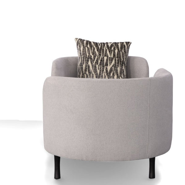 VIG Furniture Jamie Glam Light Grey Fabric Two-Seater Chaise With Dual-Curved Backs, Removable Cushions & Pillows VGODZW-21014-A0-GRY-L