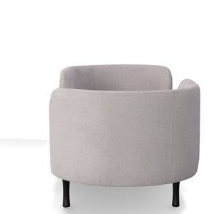VIG Furniture Jamie Glam Light Grey Fabric Two-Seater Chaise With Dual-Curved Backs, Removable Cushions & Pillows VGODZW-21014-A0-GRY-L